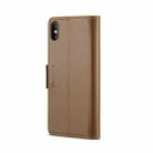 For iPhone XS CaseMe 023 Butterfly Buckle Litchi Texture RFID Anti-theft Leather Phone Case(Brown) - 3