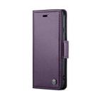 For iPhone SE 2022/SE 2020/6/7/8 CaseMe 023 Butterfly Buckle Litchi Texture RFID Anti-theft Leather Phone Case(Pearly Purple) - 2