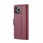 For iPhone 15 Pro Max CaseMe 023 Butterfly Buckle Litchi Texture RFID Anti-theft Leather Phone Case(Wine Red) - 3