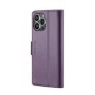 For iPhone 15 Pro Max CaseMe 023 Butterfly Buckle Litchi Texture RFID Anti-theft Leather Phone Case(Pearly Purple) - 3