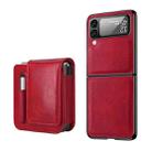 For Samsung Galaxy Z Flip4 Retro Thinking Series PC Shockproof Phone Case with Bag(Red) - 1