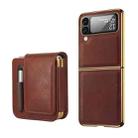 For Samsung Galaxy Z Flip4 Retro Thinking Series PC Shockproof Phone Case with Bag(Brown) - 1