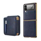 For Samsung Galaxy Z Flip4 Retro Thinking Series PC Shockproof Phone Case(Blue) - 1