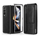 For Samsung Galaxy Z Fold4 Retro Thinking Series PC Shockproof Phone Case(Black) - 1