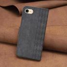 For iPhone SE 2022 / 7 / 8 Plaid Embossed Leather Phone Case(Black) - 3