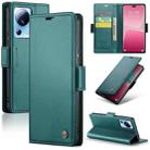 For Xiaomi 13 Lite CaseMe 023 Butterfly Buckle Litchi Texture RFID Anti-theft Leather Phone Case(Pearly Blue) - 1