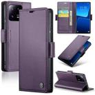 For Xiaomi 13 Pro CaseMe 023 Butterfly Buckle Litchi Texture RFID Anti-theft Leather Phone Case(Pearly Purple) - 1