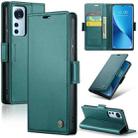For Xiaomi 12 / 12X / 12S CaseMe 023 Butterfly Buckle Litchi Texture RFID Anti-theft Leather Phone Case(Pearly Blue) - 1