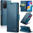For Xiaomi Redmi Note 11 4G Global CaseMe 023 Butterfly Buckle Litchi Texture RFID Anti-theft Leather Phone Case(Blue) - 1