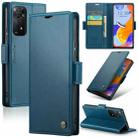 For Xiaomi Redmi Note 11 Pro Global CaseMe 023 Butterfly Buckle Litchi Texture RFID Anti-theft Leather Phone Case(Blue) - 1