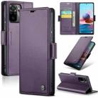 For Xiaomi Redmi Note 10 4G/Note 10S CaseMe 023 Butterfly Buckle Litchi Texture RFID Anti-theft Leather Phone Case(Pearly Purple) - 1