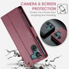 For Xiaomi Redmi 13C 4G / 13C 5G CaseMe 023 Butterfly Buckle Litchi Texture RFID Anti-theft Leather Phone Case(Wine Red) - 3