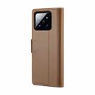 For Xiaomi 14 CaseMe 023 Butterfly Buckle Litchi Texture RFID Anti-theft Leather Phone Case(Brown) - 3