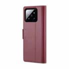 For Xiaomi 14 CaseMe 023 Butterfly Buckle Litchi Texture RFID Anti-theft Leather Phone Case(Wine Red) - 3