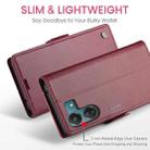 For Xiaomi Poco C65 4G CaseMe 023 Butterfly Buckle Litchi Texture RFID Anti-theft Leather Phone Case(Wine Red) - 2