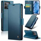 For Xiaomi Redmi Note 13 5G CaseMe 023 Butterfly Buckle Litchi Texture RFID Anti-theft Leather Phone Case(Blue) - 1