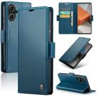 For Xiaomi Redmi Note 13 Pro+ 5G CaseMe 023 Butterfly Buckle Litchi Texture RFID Anti-theft Leather Phone Case(Blue) - 1