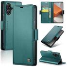 For Xiaomi Redmi Note 13 Pro+ 5G CaseMe 023 Butterfly Buckle Litchi Texture RFID Anti-theft Leather Phone Case(Pearly Blue) - 1