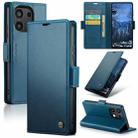 For Xiaomi Redmi Note 13 4G CaseMe 023 Butterfly Buckle Litchi Texture RFID Anti-theft Leather Phone Case(Blue) - 1