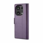 For Xiaomi Redmi Note 13 Pro 4G CaseMe 023 Butterfly Buckle Litchi Texture RFID Anti-theft Leather Phone Case(Pearly Purple) - 3