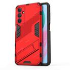 For Samsung Galaxy M34 India Punk Armor 2 in 1 PC + TPU Phone Case with Holder(Red) - 1