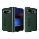 For Google Pixel Fold Litchi Texture Integrated Shockproof Phone Case with Holder(Green) - 1