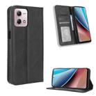 For Motorola Moto G Stylus 5G 2023 Magnetic Buckle Retro Texture Leather Phone Case(Black) - 1