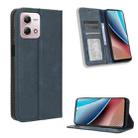 For Motorola Moto G Stylus 4G 2023 Magnetic Buckle Retro Texture Leather Phone Case(Blue) - 1