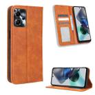 For Motorola Moto G53 / G13 Magnetic Buckle Retro Texture Leather Phone Case(Brown) - 1