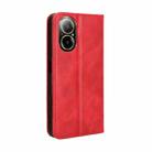 For Realme 12 Lite 4G Magnetic Buckle Retro Texture Leather Phone Case(Red) - 3