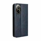 For Realme 12 Lite 4G Magnetic Buckle Retro Texture Leather Phone Case(Blue) - 3