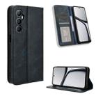 For Realme C65 4G Magnetic Buckle Retro Texture Leather Phone Case(Blue) - 1