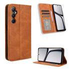 For Realme C65 4G Magnetic Buckle Retro Texture Leather Phone Case(Brown) - 1