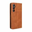 For Realme C65 4G Magnetic Buckle Retro Texture Leather Phone Case(Brown) - 3