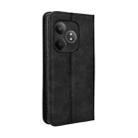 For Realme GT Neo6 SE 5G Magnetic Buckle Retro Texture Leather Phone Case(Black) - 3