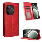 For Realme GT Neo6 SE 5G Magnetic Buckle Retro Texture Leather Phone Case(Red) - 1