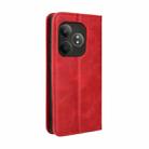 For Realme GT Neo6 SE 5G Magnetic Buckle Retro Texture Leather Phone Case(Red) - 3