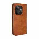 For Realme GT Neo6 SE 5G Magnetic Buckle Retro Texture Leather Phone Case(Brown) - 3