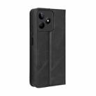 For Realme Note 50 4G Magnetic Buckle Retro Texture Leather Phone Case(Black) - 3