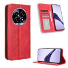 For Realme 13 Pro 5G / 13 Pro+ 5G Magnetic Buckle Retro Texture Leather Phone Case(Red) - 1