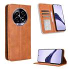 For Realme 13 Pro 5G / 13 Pro+ 5G Magnetic Buckle Retro Texture Leather Phone Case(Brown) - 1