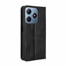 For Realme C63 4G / C61 4G / Narzo N63 4G Magnetic Buckle Retro Texture Leather Phone Case(Black) - 3