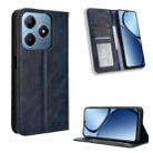 For Realme C63 4G / C61 4G / Narzo N63 4G Magnetic Buckle Retro Texture Leather Phone Case(Blue) - 1