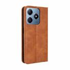 For Realme C63 4G / C61 4G / Narzo N63 4G Magnetic Buckle Retro Texture Leather Phone Case(Brown) - 3