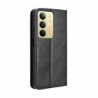 For Realme C75 4G Magnetic Buckle Retro Texture Leather Phone Case(Black) - 3