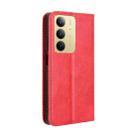 For Realme C75 4G Magnetic Buckle Retro Texture Leather Phone Case(Red) - 3