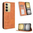 For Realme C75 4G Magnetic Buckle Retro Texture Leather Phone Case(Brown) - 1