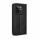 For Realme GT 7 Pro 5G Magnetic Buckle Retro Texture Leather Phone Case(Black) - 3