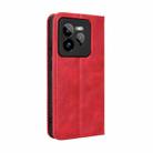 For Realme GT 7 Pro 5G Magnetic Buckle Retro Texture Leather Phone Case(Red) - 3