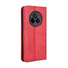 For Realme 14 Pro 5G Magnetic Buckle Retro Texture Leather Phone Case(Red) - 3